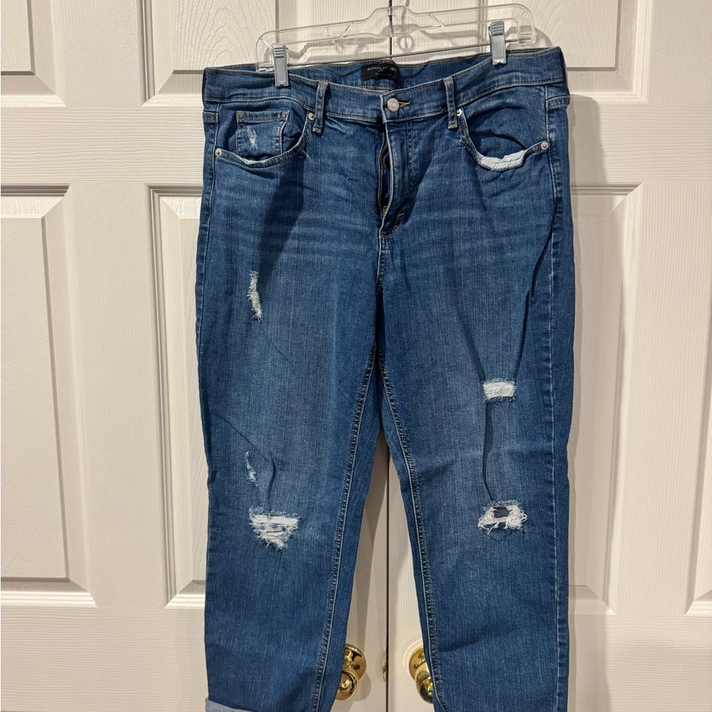 Banana Republic Blue Distressed Boyfriend Jeans